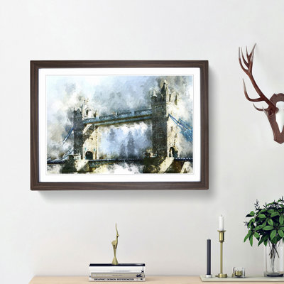 Tower Bridge in London in Abstract - Picture Frame Painting Print
