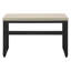 Bureau assis-debout pour bureau à domicile, hauteur réglable de 122 cm (48 po), plateau en stratifié beige avec structure en métal noir, bureau fonctionnel pour ordinateur portable idéal pour les petits bureaux, hauteur réglable de 122 cm (48 po), espace de travail compact