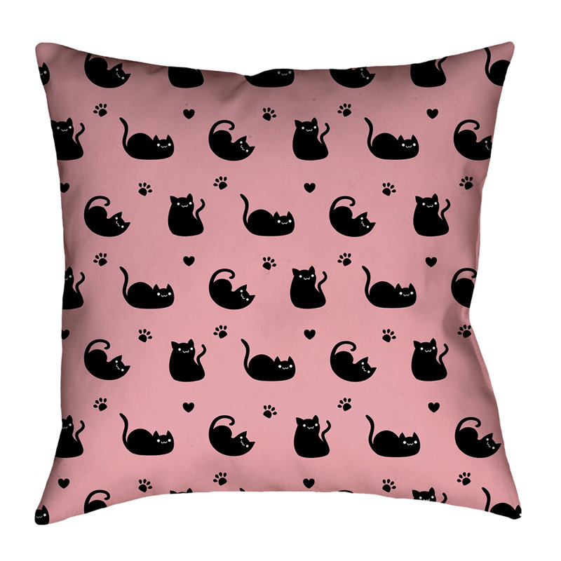 Housse de coussin Katelyn Elizabeth, 14 po x 14 po, Rose, Polyester