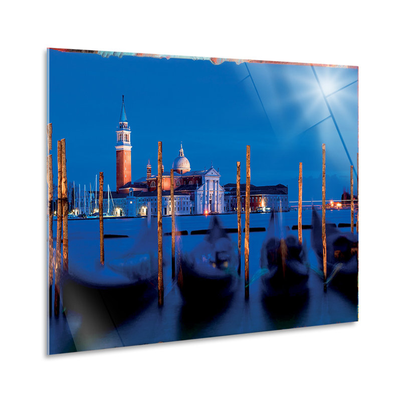 Venice By Night by Giallobus - No Frame Print on Plastic / Acrylic, 65cm H x 95cm W
