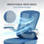 Chaise de bureau, chaise de bureau ergonomique et confortable avec capacité de 350 lb, chaise de jeu à haut dossier avec roulettes, chaise d'ordinateur en filet, soutien lombaire, appui-tête réglable, accoudoir rabattable-202091577