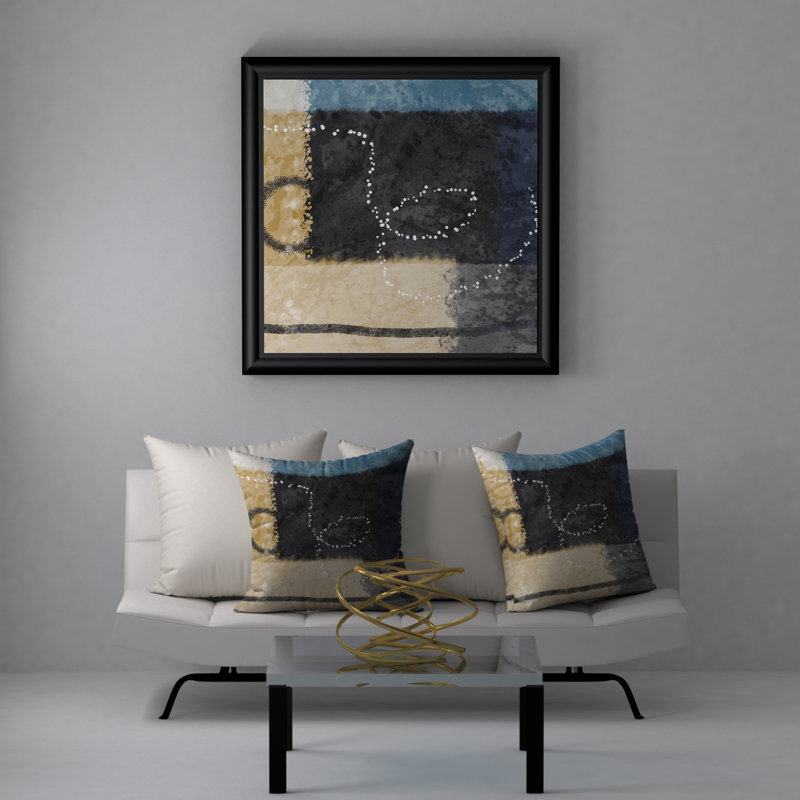 Coussin décoratif abstraite, 24" X 24"