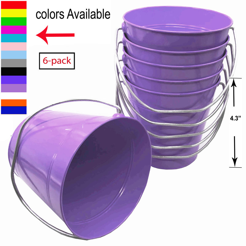 Ebern Designs Bucket, Black, 4.3" H x 4.3" W x 4.3" D