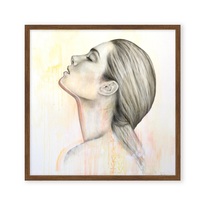 Classic Elegance Surrender I by - Floater Frame Print on Canvas, 30" H x 30" W x 1.125" D, Brown, Framed Print