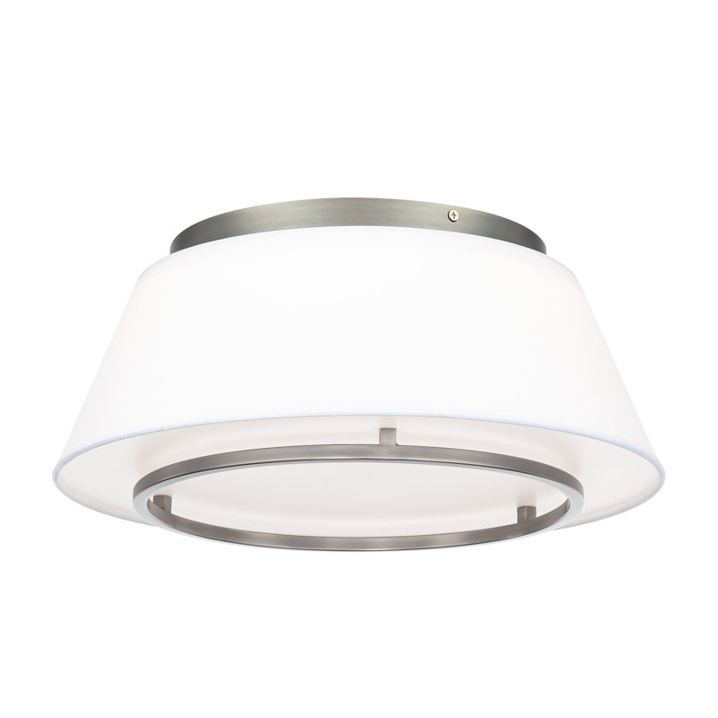 Plafonnier encastré à DEL 1 lumière Hailey, Nickel brossé
