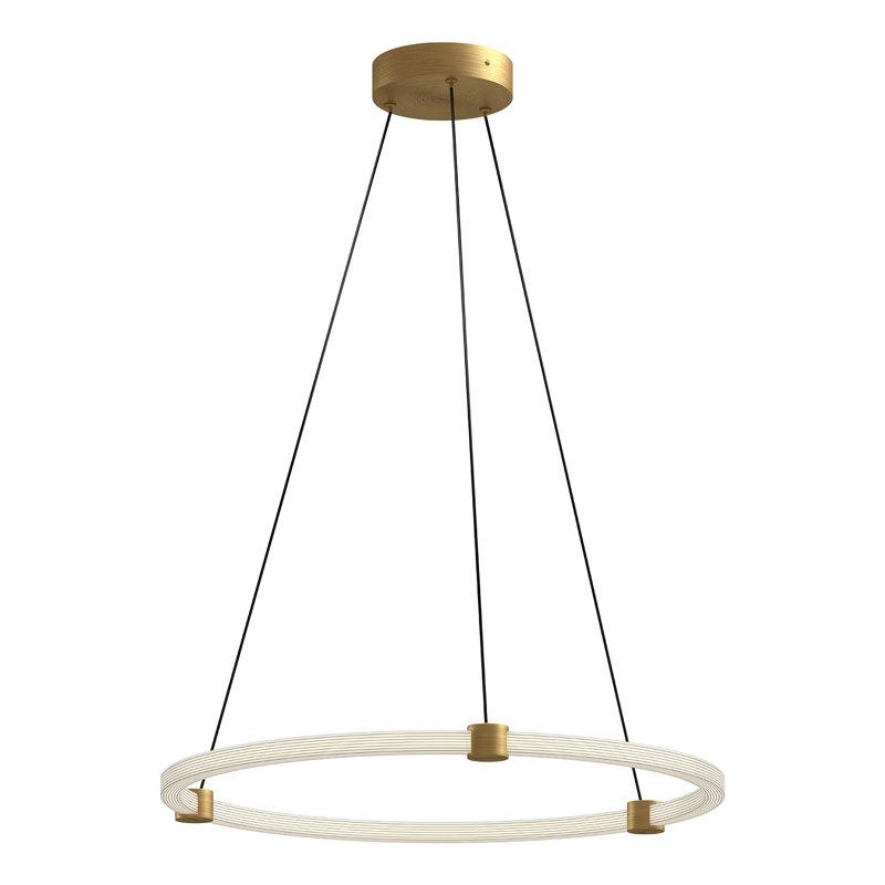 Bruni 1 - Light LED Pendant, Brushed Gold, 1.38" H x 24.5" W x 24.5" D