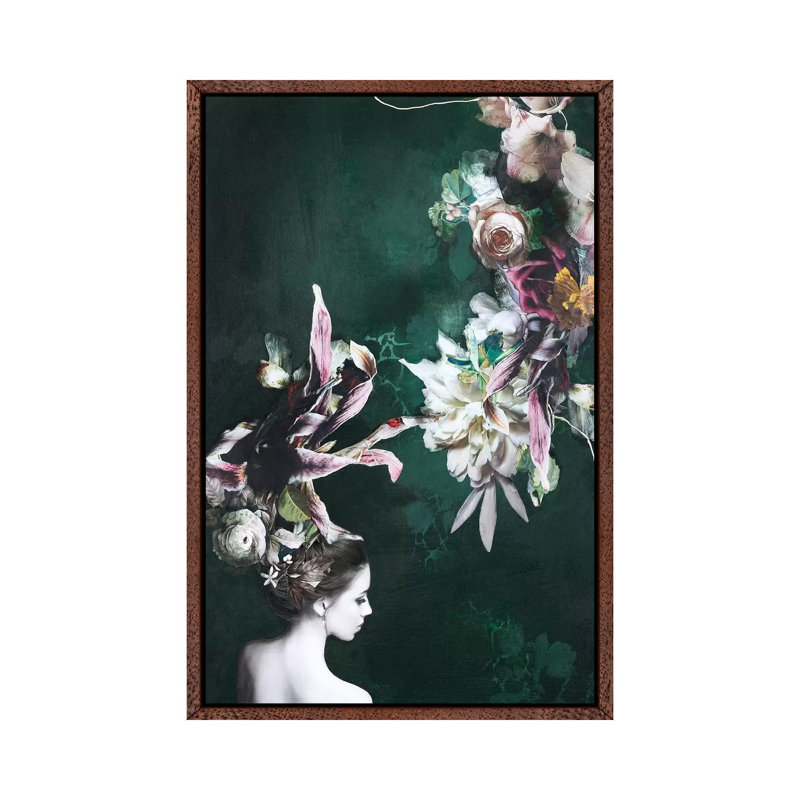 Haute Couture VI - Print on Canvas, 66.04 cm H x 45.72 cm W, Classic Brown Wood Framed