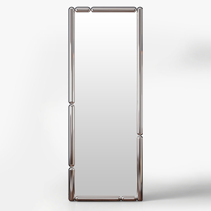 Miroir pleine longueur moderne en acier inoxydable, 70,87 po x 31,5 po