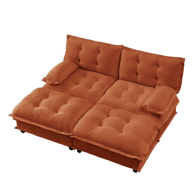 Canapé modulaire modulaire avec siège profond, Orange