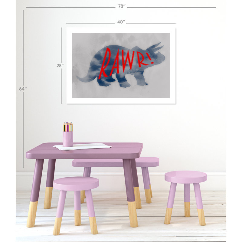 Dino Rawr Art, H 28 po x l 40 po x P 1 po, Papier