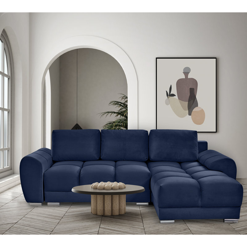 Lucillia 4 Seater Sofa Bed, Navy