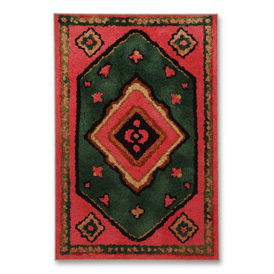 Tapis blanc tissé à motif lavable Mosso