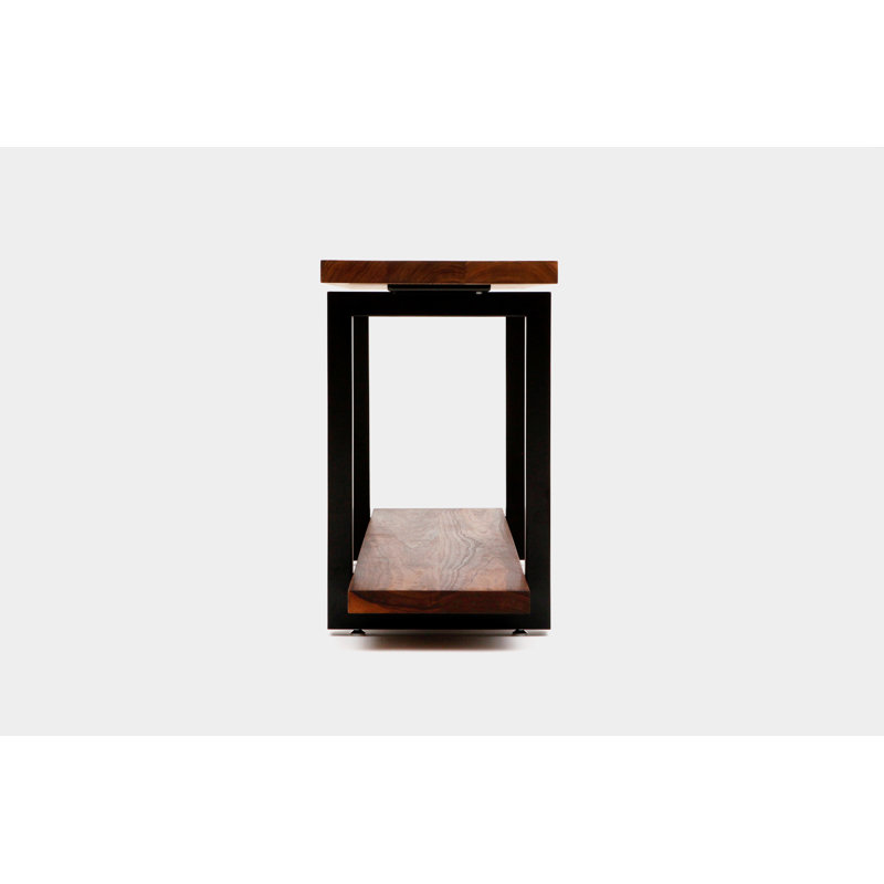 Gax Solid Wood Console Table, 30" H x 48" W x 18" D, Matte Black
