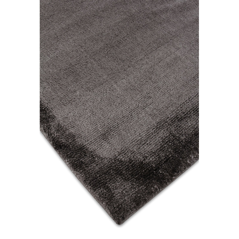 Calla Hand-Loomed Synthetic Dark Brown Area Rug, Rectangle 6' x 9'