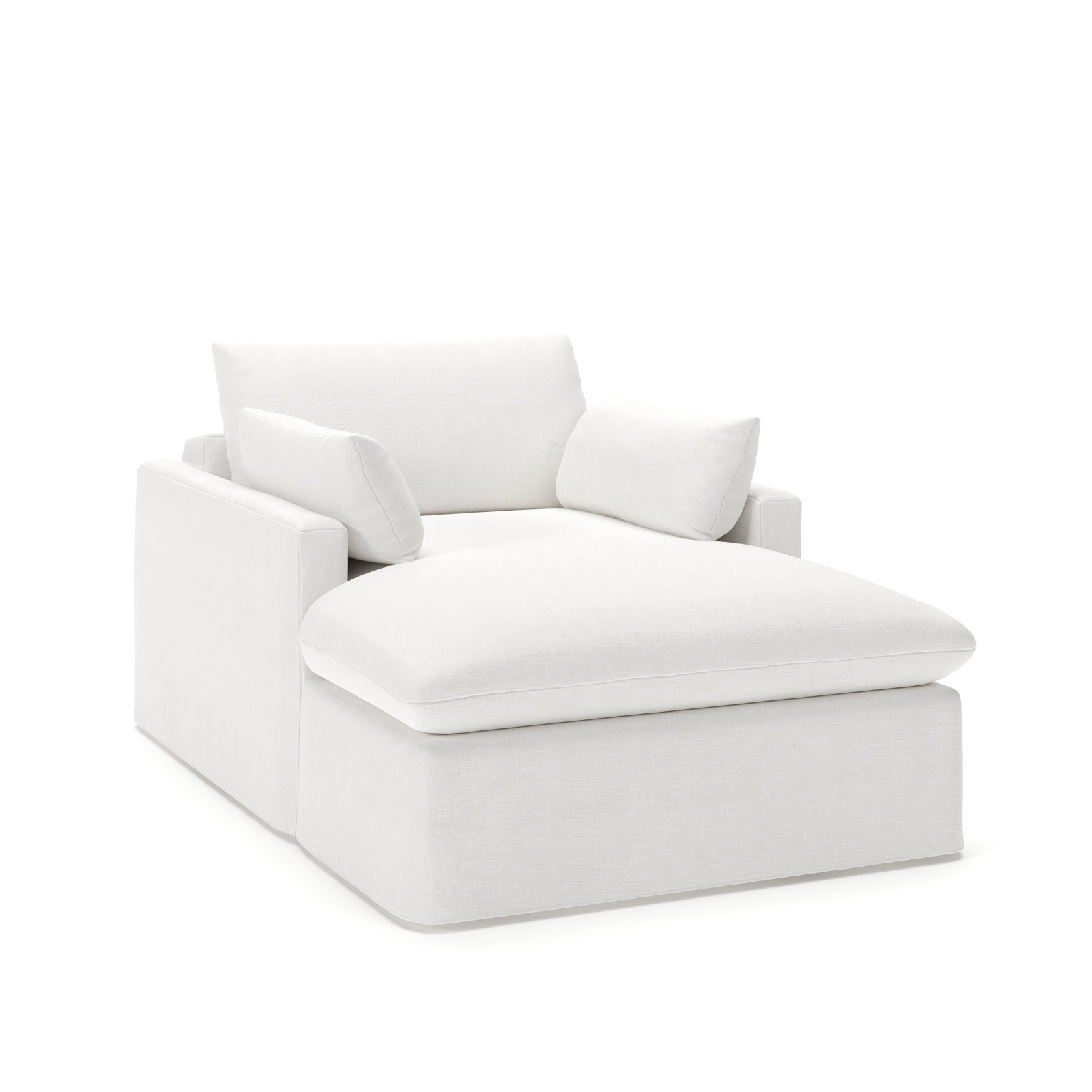 Luna Chaise Lounge, Drusky Moonglow Sustain® Basketweave