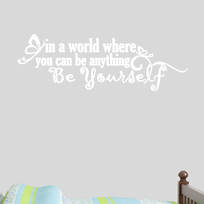 Adhésif décoratif "Be yourself", Blanc