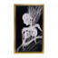Art mural abstrait abstrait moderne 36 x 59, femme, blanc et noir, H 59 po