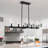 6-Light Kitchen Island Linear Chandelier
