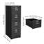 45cm Wide 4 -Drawer File Cabinet