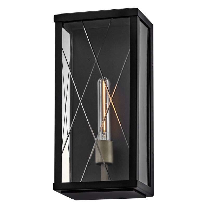 Monte Wall Mount Aluminum Outdoor Lantern - Adjustable Height, 16" H x 7.5" W x 5.75" D