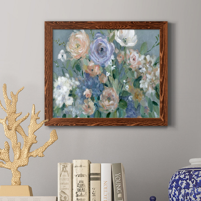 Garden Harmony - reproduction de cadre photo sur papier, H 24 po x l 18 po x P 1,5 po, Papier, cadre noyer, Pas de tapis