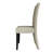 Black Wooden Dining Chair With Velvet Cover-2119460433