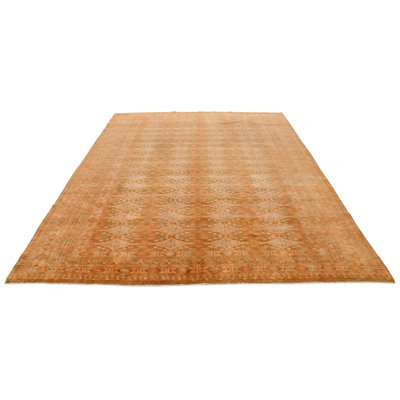 7x10 Brown and Rust Tribal Rug