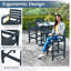 Ensemble de 4 tabourets de bar pour patio avec accoudoirs et repose-pieds-742591084