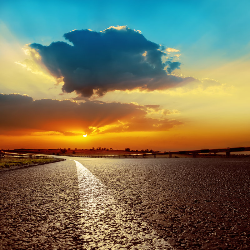 Dramatic Sunset - Photographie sur toile tendue, L 20 po x H 20 po