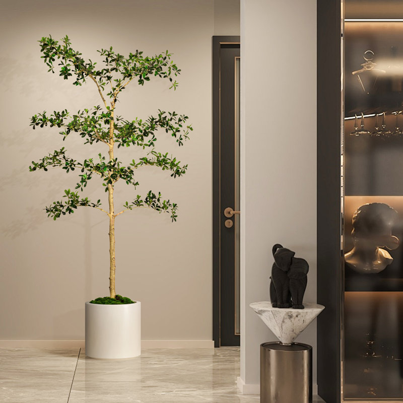     Arbre à fleurs ombré artificiel noir 6,5 pi