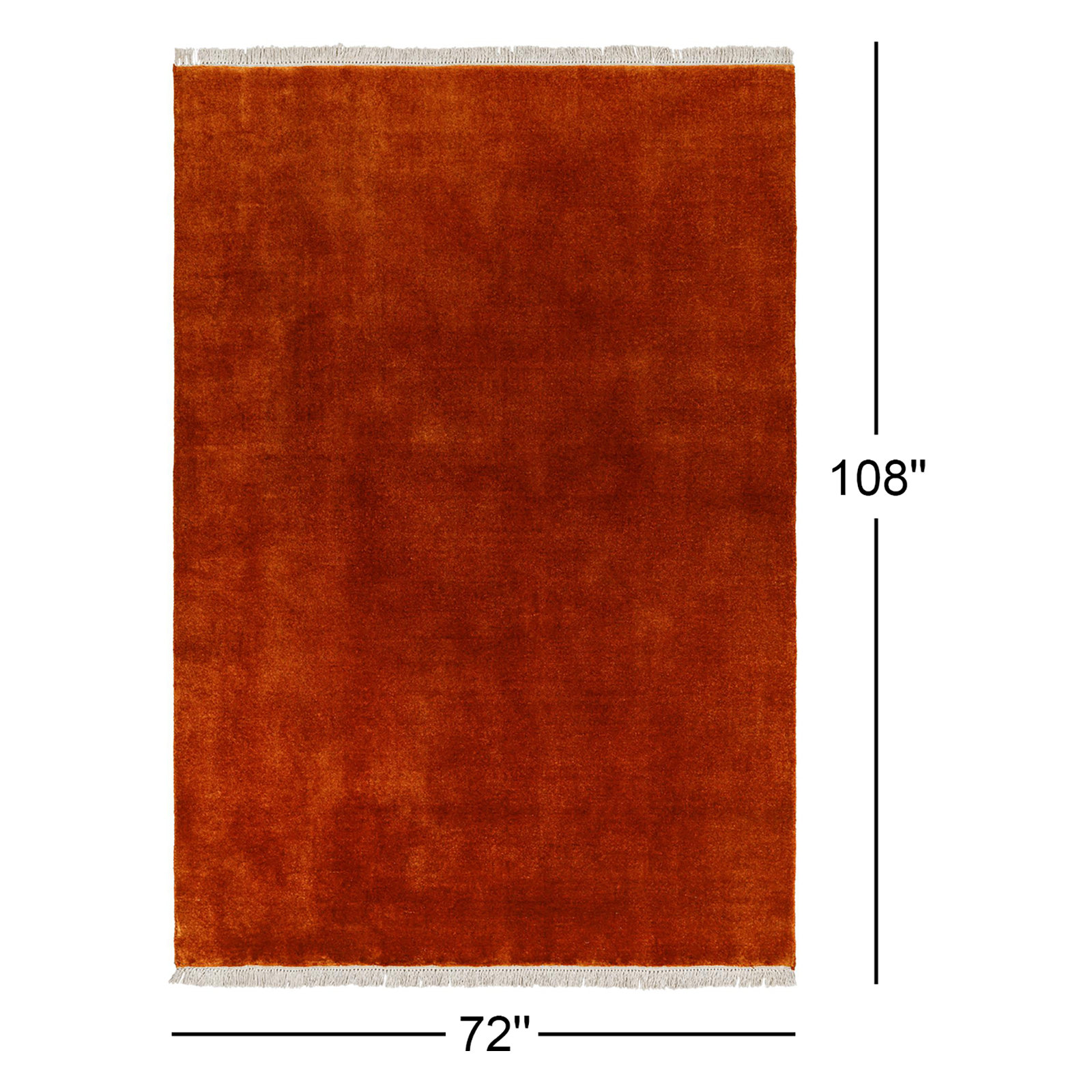 Clio Hand-Woven Red Wool Rug, Rectangle 6' x 9'