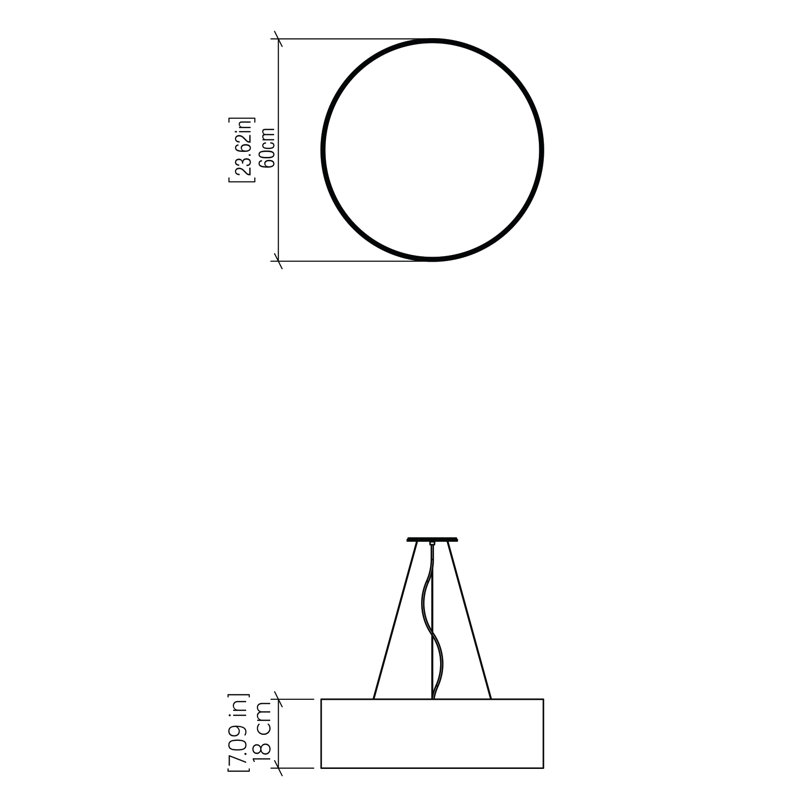 Cilíndrico 3 - Light Chandelier, Maple, 3