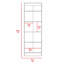 Armoire H 71 po, deux portes, cinq tablettes internes