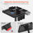 2-Tier Metal Hairstylist Tray Utility Cart with Wheels & 2 Magnetic Bowls