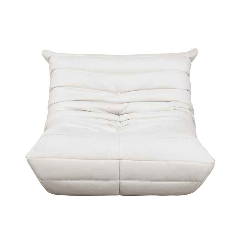 Chaise d'appoint de luxe en microfibre touffetée et confortable pour salon 1 pièce (seulement avec chaise), Beige