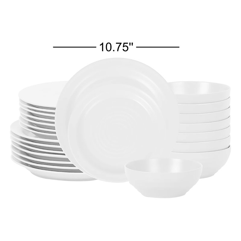 Stone Lain Orbit 24-Piece Dinnerware Set Stoneware, Gray