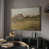 Toile avec cadre flottant or