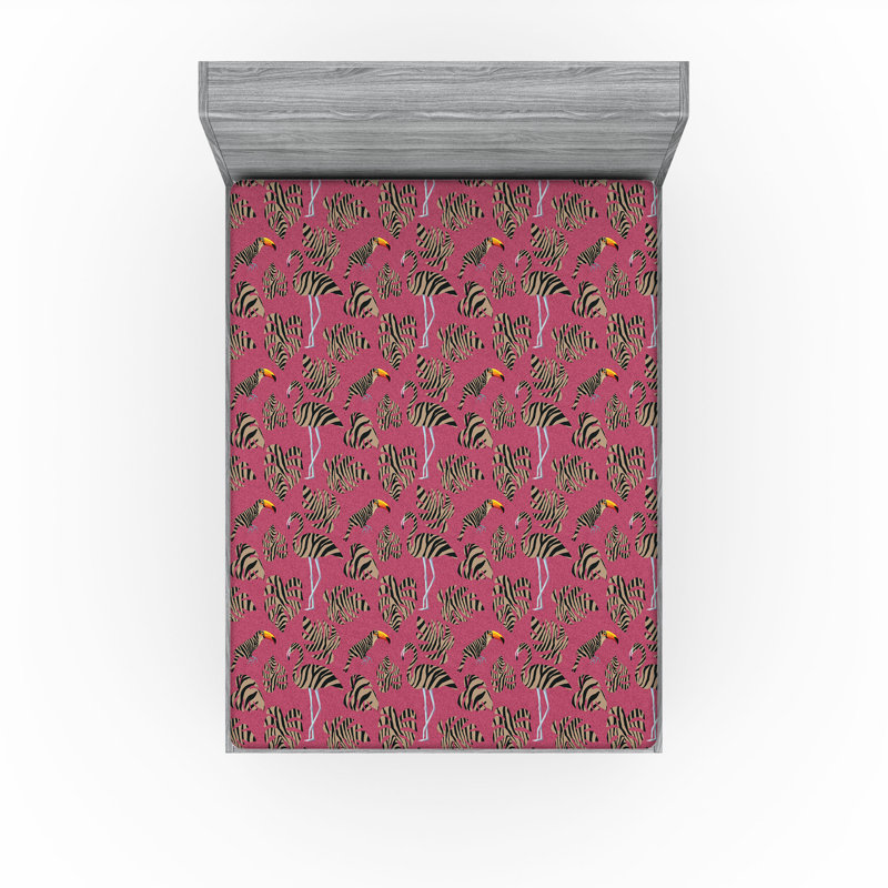 Drap-housse tropical Ambesonne, Drap-housse de taille double