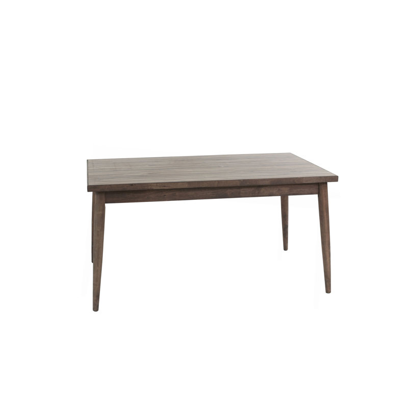 Table de salle à manger contemporaine en bois de noyer massif 1pc