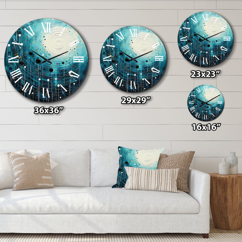 Horloge murale Blue Minimalisme, Petit