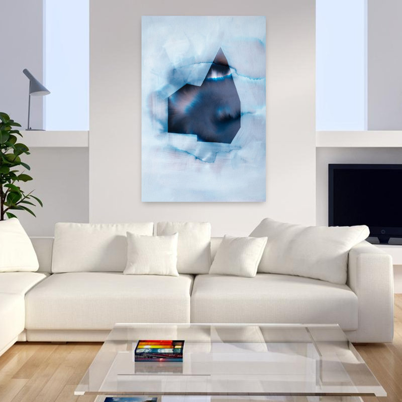 Art géométrique abstrait géométrique contemporain, H 48 po x l 32 po
