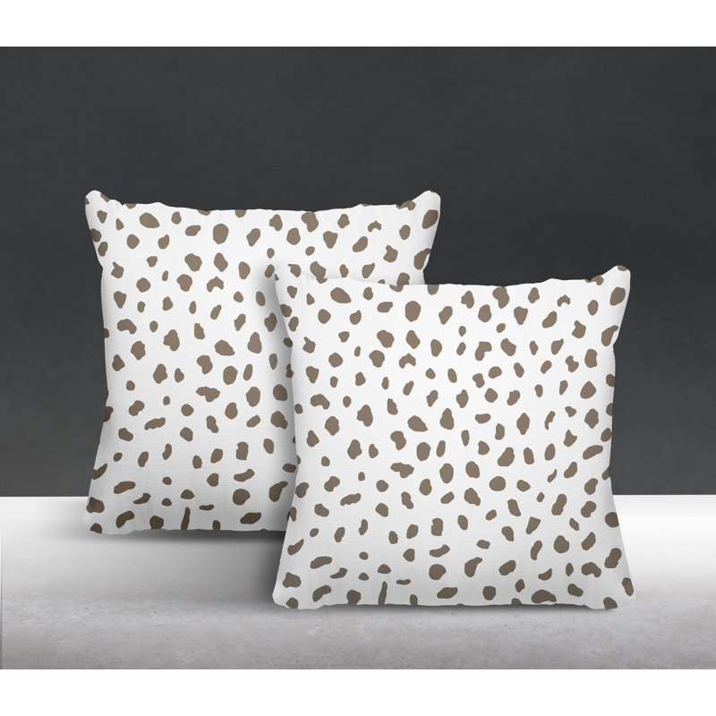 Coussin décoratif intérieur / extérieur, L 17 po x H 17 po, Beige
