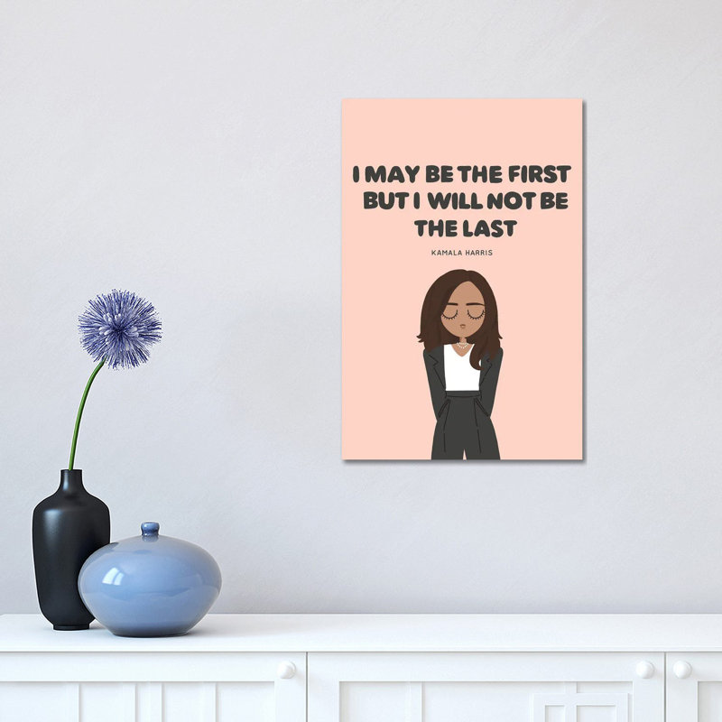 «Kamala Harris Quote», reproduction sur toile tendue, H 18 po x l 12 po x 1,5 po