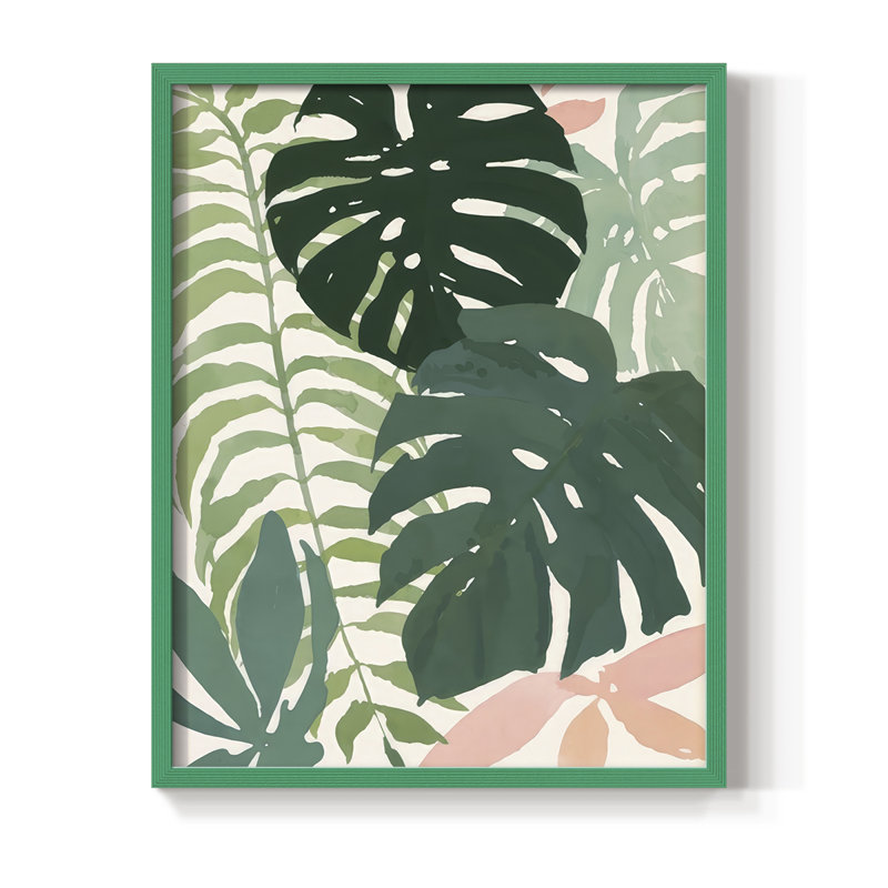 «Tropical casse-tête II», H 21 po x l 17 po, Vert