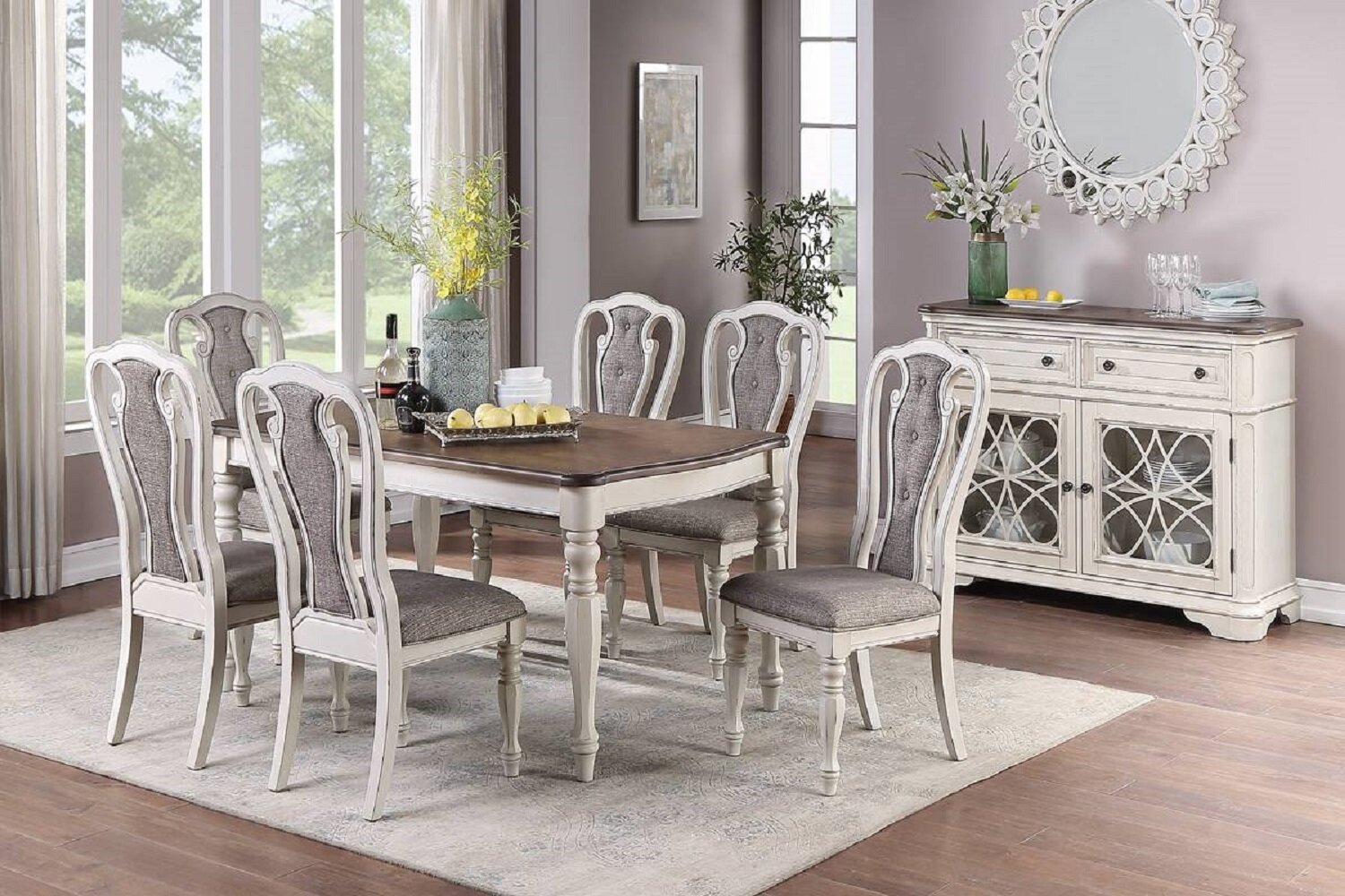 Canora Grey Aaliyah-Louise Solid Wood Base Dining Table | Wayfair