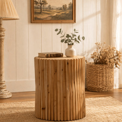 Round Coffee Table with Manufactured Wood Table Top
