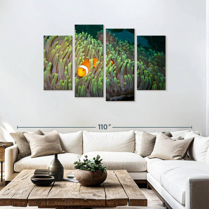 Brampt Underwater Clownfish, 48" H x 75" W