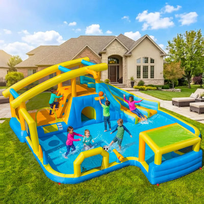 ECLIFE 15.2' x 13.1' Bounce House with Splash Pool and Air blower
