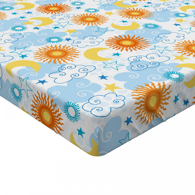 Microfiber Floral Fitted Sheet, Full Fitted Sheet