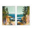 Seacliff Whispers, ensemble de 2 pièces encadrées sur papier par Azure Artisanal Studio-547685497-547685502